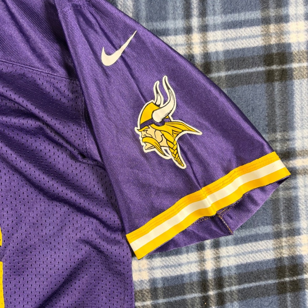 Nike Kids Minnesota Vikings Randy Moss 84 Jersey Purple XL 18-20 Football Mesh - Picture 6 of 8